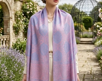 Paisley Pashmina Scarf, Floral Jacquard Shawl for Weddings, Lightweight Boho Wrap, Elegant Evening Pashmina, Soft Gift for Her