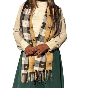 Warm Tassel Shawl Wrap - Winter Wear Scarf, Cozy Blanket Cape, Soft Comfortable Poncho, Stylish Cold Weather Accessory