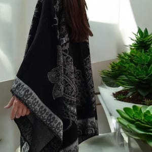 Black shawl wrap