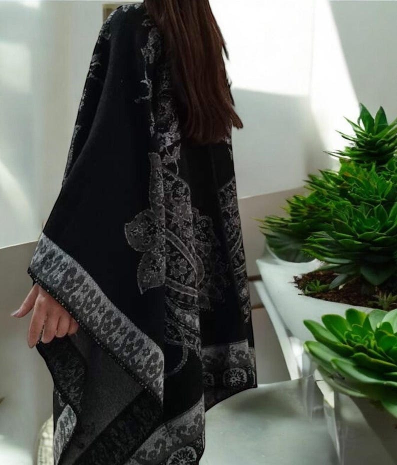 Black shawl wrap