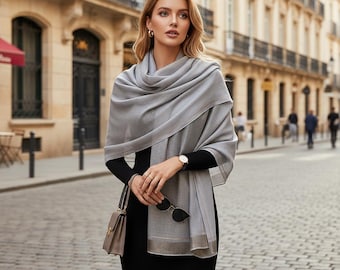 Women’s Lightweight Silk-Look Shawl | Elegant Long Solid Color Scarf | Versatile Fashion Wrap