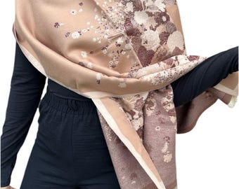 Double-Sided Winter Soft Wrap & Shawl | Cozy Reversible Scarf for Cold Weather