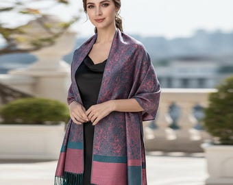 Women’s Long Shawl Scarf | Soft Faux Style Wrap | Lightweight All-Season Accessory
