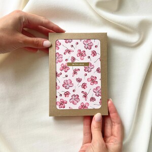 Lot de cartes de voeux botaniques - « With Love »