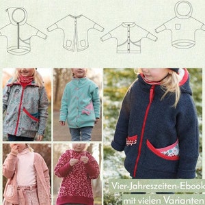 Ebook Pinio Jacke | Schnittmuster Kinderjacke, -cardigan, -pullover | Gr. 80–164 | Firlefanz