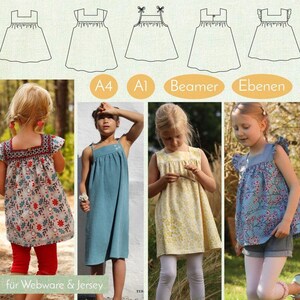 E-book Meadowsweet | Padrão de costura top de verão infantil | Gr. 68-164 | Enfeitado