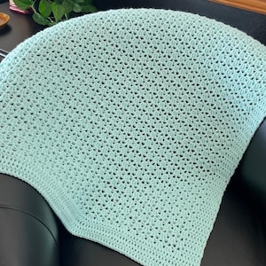 Crochet Blanket Baby, Crochet Baby Afghan, Spring Breeze Blanket, Gender Neutral Baby, Mint Green Baby Blanket, Lightweight Baby Blanket