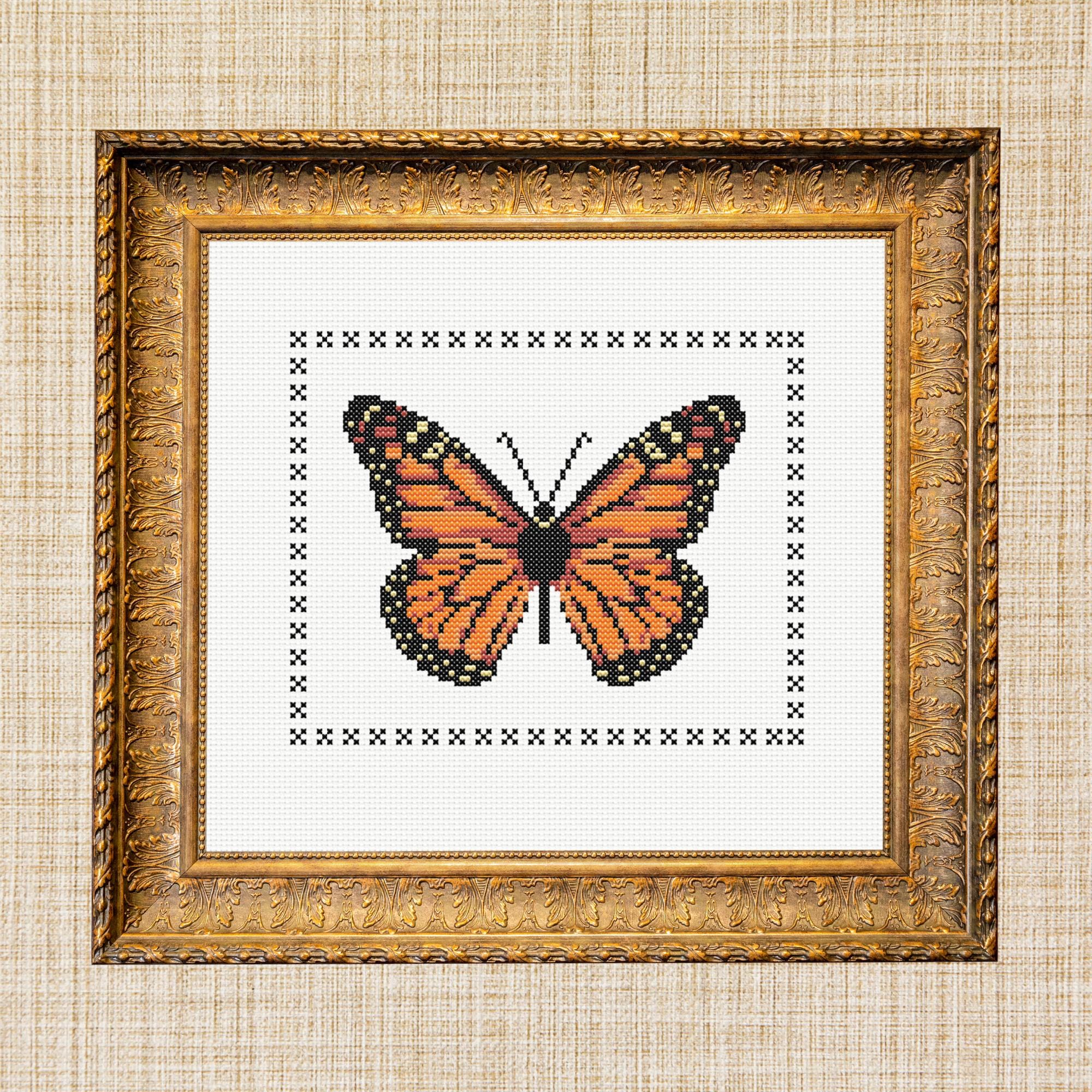 Monarch Butterfly Cross Stitch Pattern