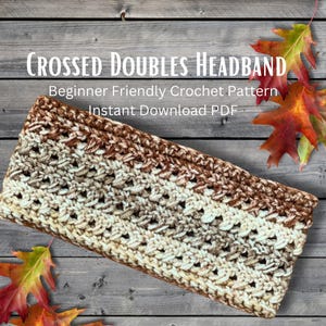 Crochet Headband Pattern: Crossed Doubles Ear Warmer (PDF Pattern)