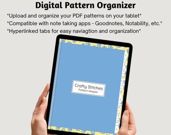 Digital Crochet Knit Pattern Organizer: PDF Notebook (Digital Download)