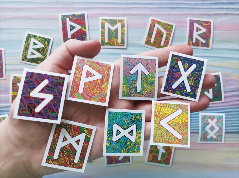 Futhark Viking Runes Sticker Set of 24 Scandinavic Norse Pagan Elder ...