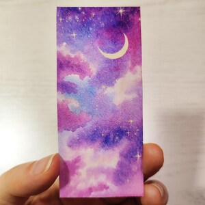 Sticker Cloud Sticker Night Sky Celestial Stickers Lofi Moon Decal Pastel Stickers Purple Space Stars
