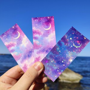 Night Sky Sticker Celestial Prism Stickers Dreamy Cloud Holo Lofi Moon Decal Pastel Sticker Sparkly Space Stars for Laptop or Phone Case