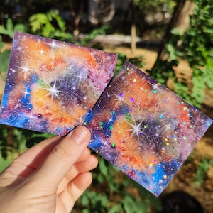 Galaxy Sticker Nebula Sticker Astronomy Gift Holo Celestial Space Decal Outer Space Art Sparkly Stickers Stargazing Space Lover Gift