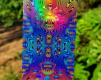 Psychedelic Holo Hippie Sticker Optical Illusion Trippy Sparkly Abstract Stickers
