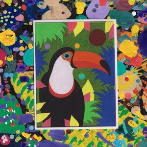 Adesivo Tucano, Adesivo Uccello in Vinile per Laptop, Adesivo Animale Tropicale, Decalcomania Fauna Selvatica Foresta Pluviale, Disegni Colorati per Planner