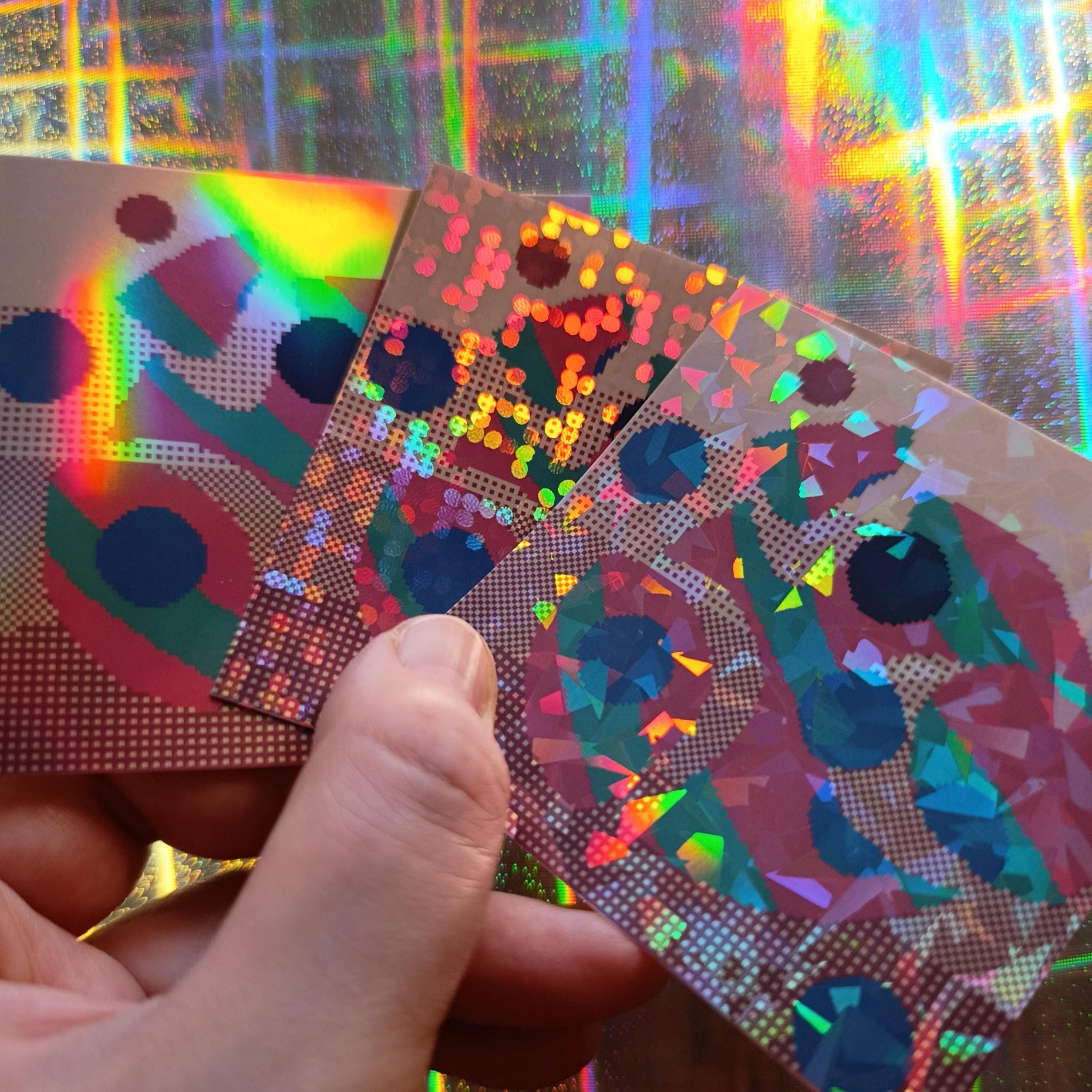 Pixel Art Sticker Holo Weirdcore Y2K Retrowave Holographic Decal ...