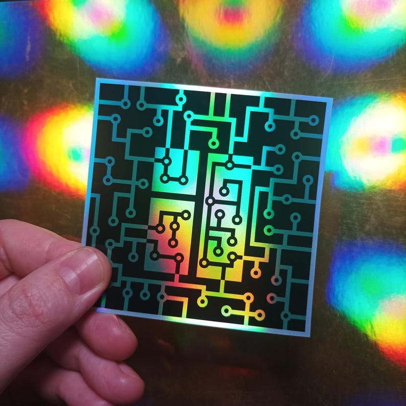 Cyberpunk Sticker Holographic Decal Holo Vaporwave Cybercore Matrix ...