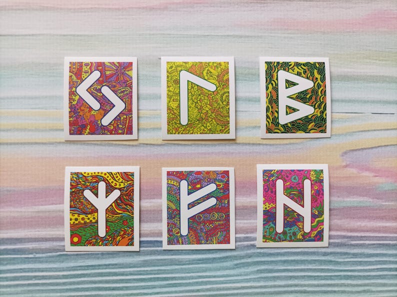 Futhark Viking Runes Sticker Set of 24 Scandinavic Norse Pagan Elder ...