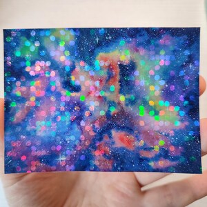 Ruimtesticker Galaxy Decal Holographic Celestial Nebula Sticker voor laptop Outer Space Stickers voor telefoonhoes Trippy