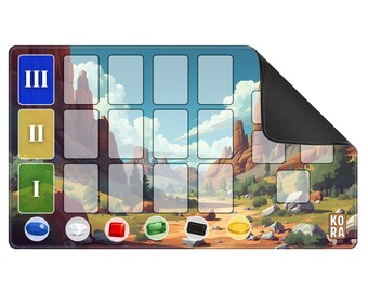 Canyon Landscape Game Mat | Splendor Strategy Playmat, 24x14 Outdoor Adventure Tabletop Mat