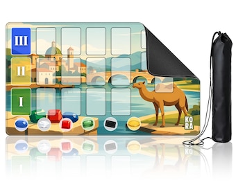 Mediterranean Game Mat for Splendor | Merchant Strategy Playmat, 24x14
