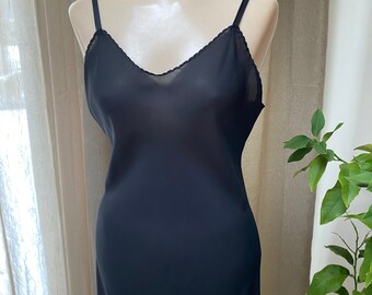black underwear slip dress