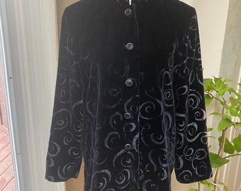 black velvet tunic top