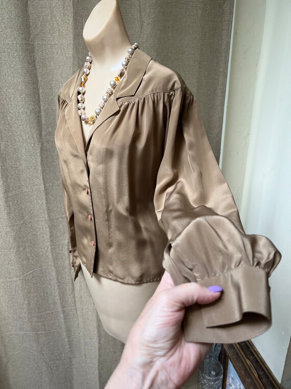 Tan blouse sale