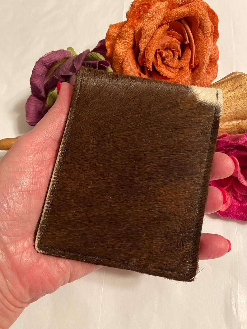 men/'s hair calf wallet Vintage hair calf leather folding wallet men/'s brown black beige fur wallet men/'s folding wallet men/'s fur wallet