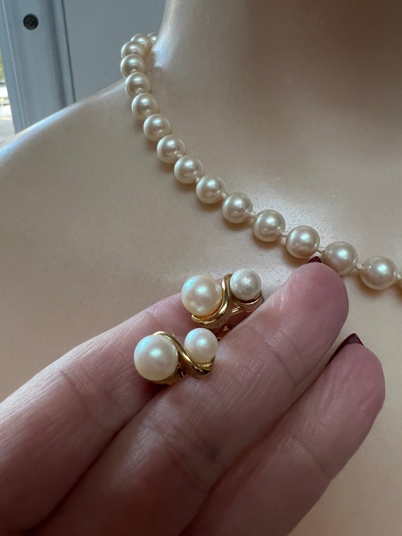 Vintage Marvella 15" faux pearl necklace, Marvell… - image 2