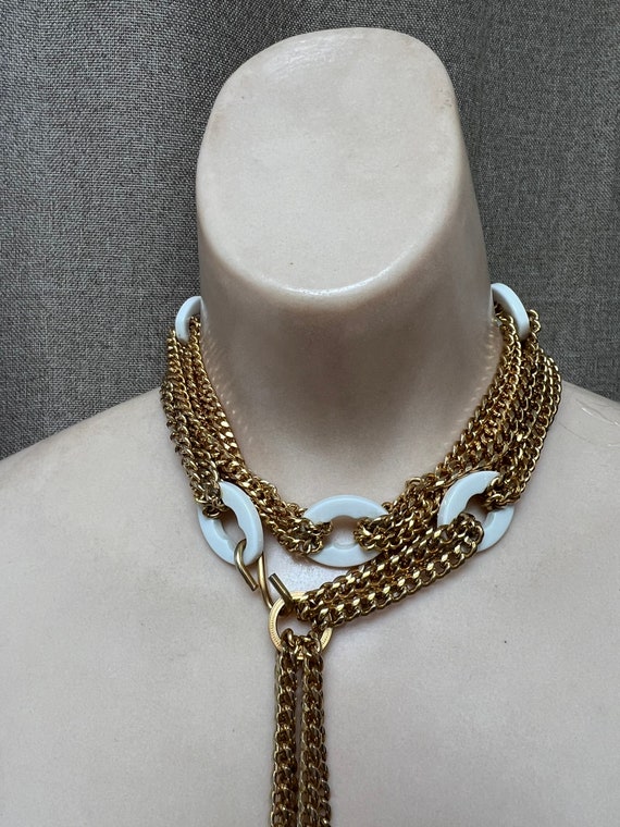 Vintage Morris Moskowitz heavy gold chain adjustab