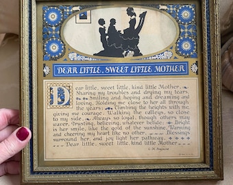 Vintage E.M. Brainerd Mother's love poem, Mother's Day wall art, child/mother love poem, framed Mother's gift, Mother Day gift, love poem