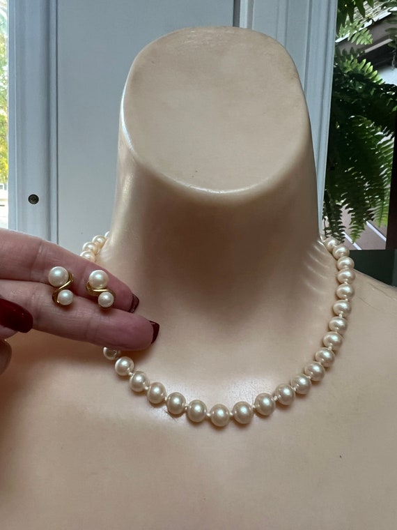 Vintage Marvella 15" faux pearl necklace, Marvell… - image 7