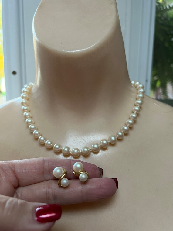 Vintage Marvella 15" faux pearl necklace, Marvell… - image 9