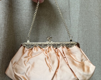 Vintage blush gold antique pouch evening purse,