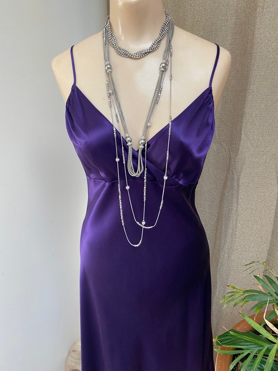 Vintage deep purple slip style long night gown S/M