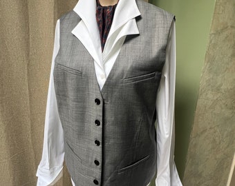 Vintage man look greyish EXPRESS vest M, unisex grayish men's style vest, S men's vest, M woman vest, Express unisex vest M