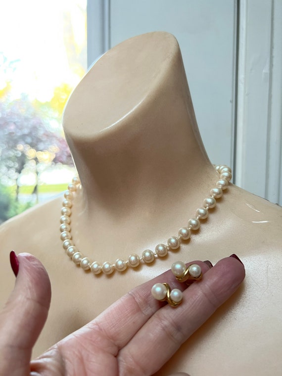 Vintage Marvella 15" faux pearl necklace, Marvell… - image 10