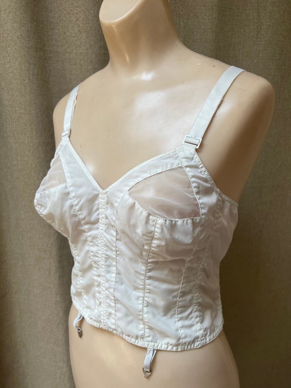 Vintage mid 50s Maidenette 34B bralette, sz S cor… - image 1