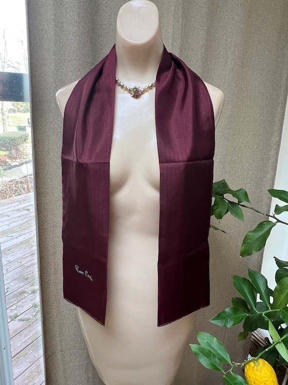 Vintage Pierre Cardin unisex dark burgundy silk na