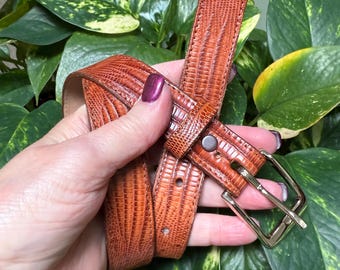 Vintage Brown Woven Leather Cole-haan Belt 27-31 display picture 2