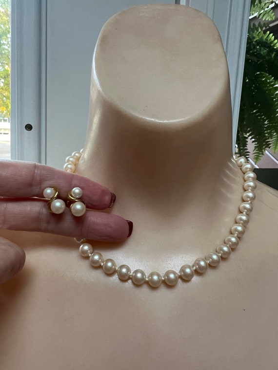 Vintage Marvella 15" faux pearl necklace, Marvell… - image 4