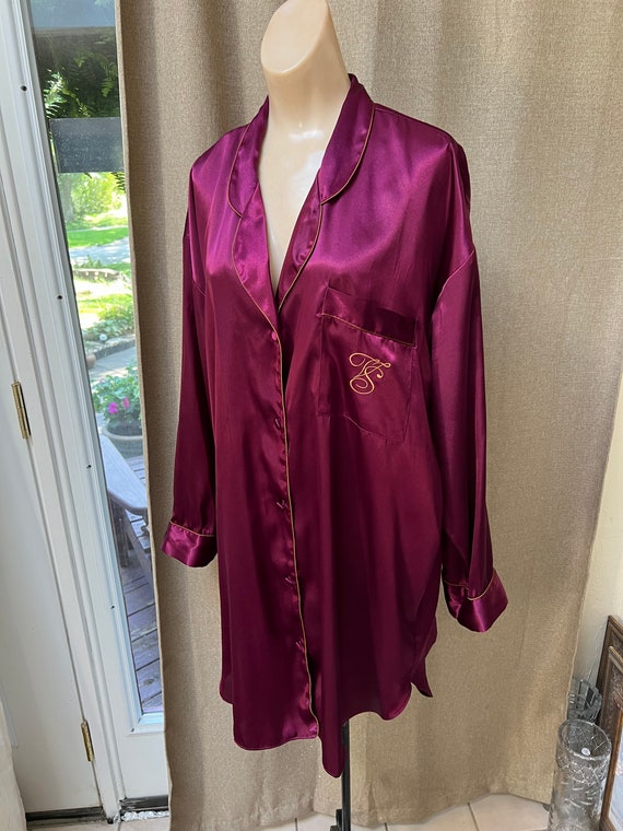 satin sleep shirt vintage Gem