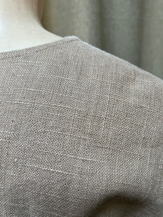 Vintage khaki linen blend Chico topper jacket S/M… - image 7