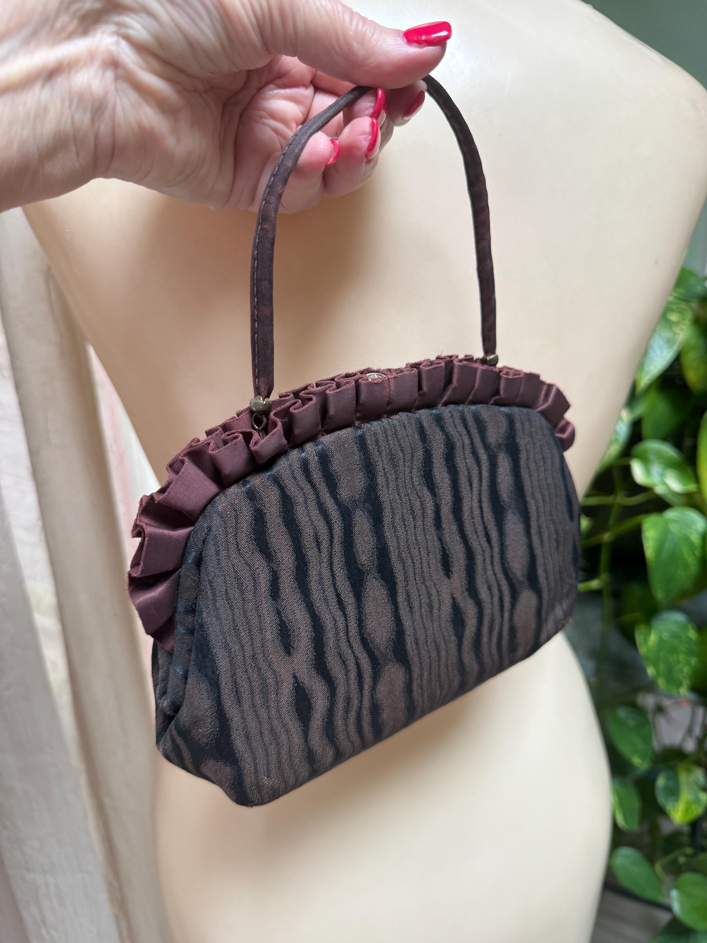 【 UK vintage 】80's Ruffle Retro Bag . Retro Ruffle Bag - Etsy