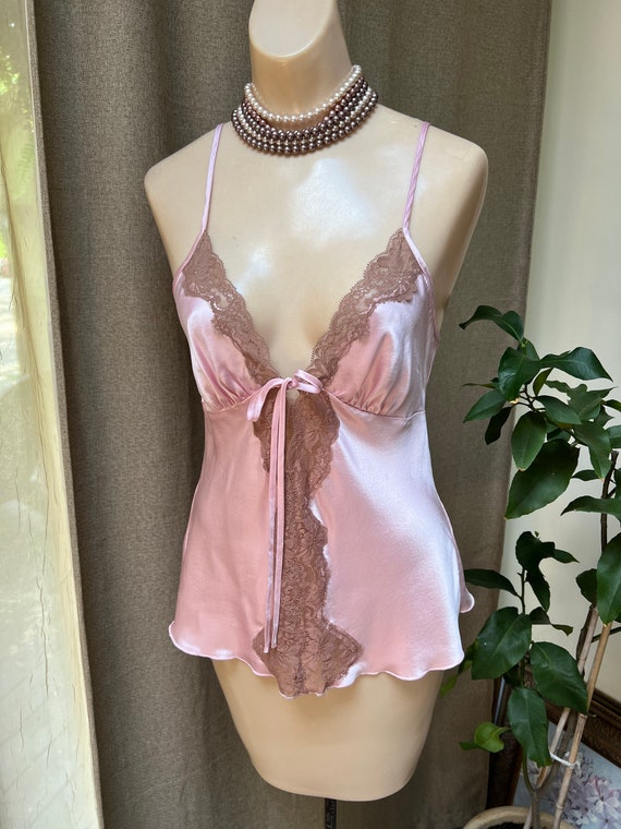 Vintage Victoria's Secret Pink Tan Lace Silk Camisole S, Soft Pink Taupe  Lace Sexy Camisole S, VS Silk Cami S, Silk Lace Camisole S -  Canada