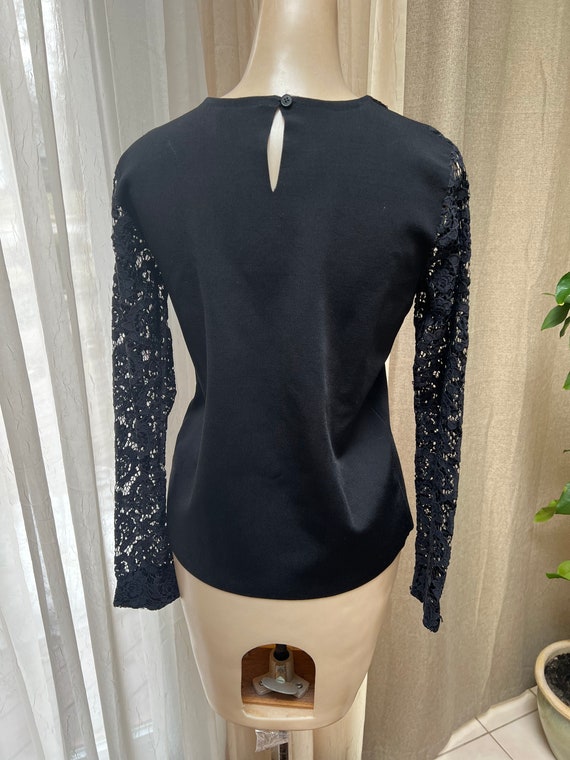 Salopette Sonia Rykiel 1970 en maille tricot noire - Chez Sarah