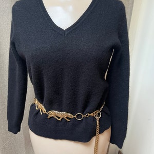 Vintage Peck & Peck luxury cashmere pullover S, black V neck cashmere sweater S, black cashmere sweater S, plush black cashmere V sweater