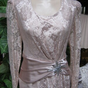 Plunging V-Neck Satin A-Line Short Cocktail Dress Vintage Mauve main image 0